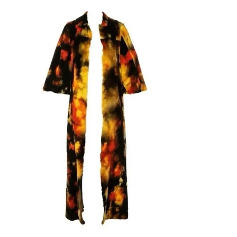 Dolce and Gabbana Elegant Fur Multicolor Coat Size M